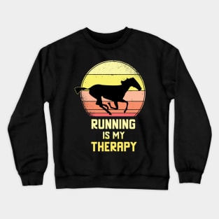 Running Is My Therapy Crewneck Sweatshirt